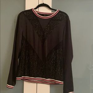 Guess lace detail blouse